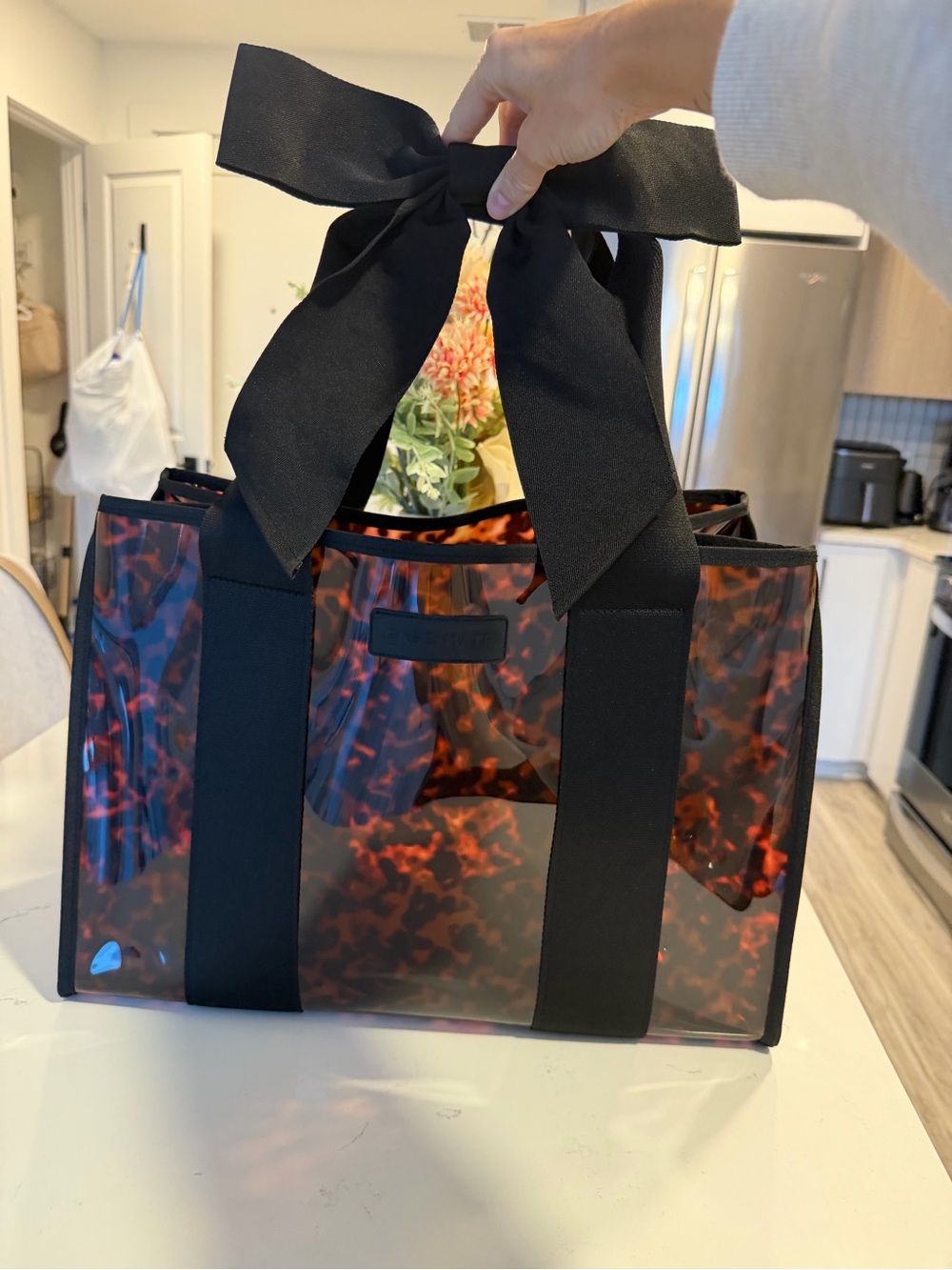 Case-mate Jelly Tote Tortoiseshell Bow Tote Bag